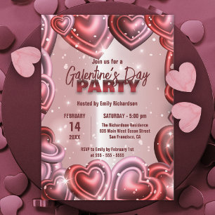 Invitación Corazones brillantes con espárragos Fiesta del Día