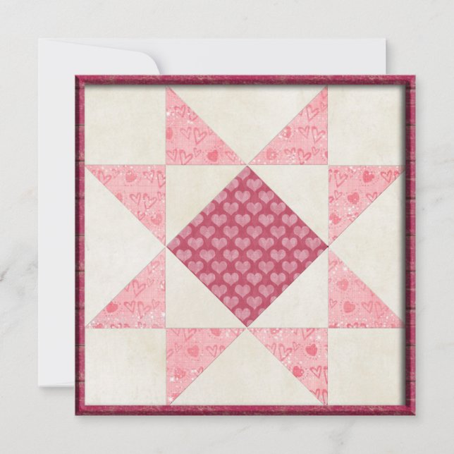 Invitación Corazones de amor (Anverso)