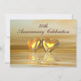 Invitación Corazones de Aniversario de Oro