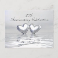 Corazones de aniversario de plata