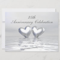 Corazones de aniversario de plata