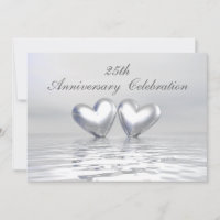 Corazones de aniversario de plata