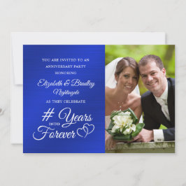 Invitación Corazones de aniversario de zafiro AÑOS HACIA LA E