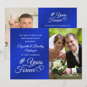 Invitación Corazones de aniversario de zafiro AÑOS HACIA LA E