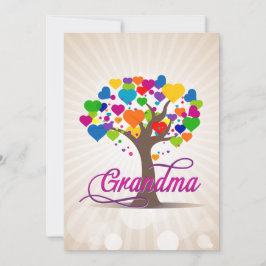 Invitación Corazones de árbol de la abuela