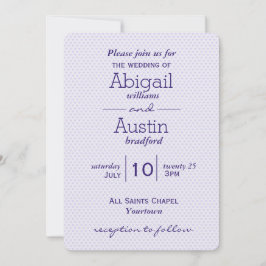 Invitación Corazones de Boda púrpura