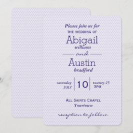 Invitación Corazones de Boda púrpura