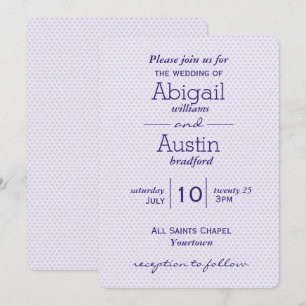 Invitación Corazones de Boda púrpura