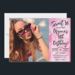 Invitación Corazones de burbuja rosa dulce de cumpleaños 16<br><div class="desc">personalizar para cualquier evento</div>