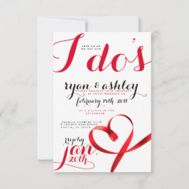 Invitación ¡Corazones de cinta roja!