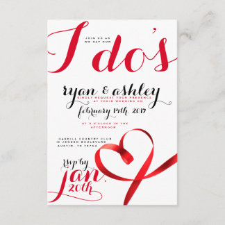 Invitación ¡Corazones de cinta roja!