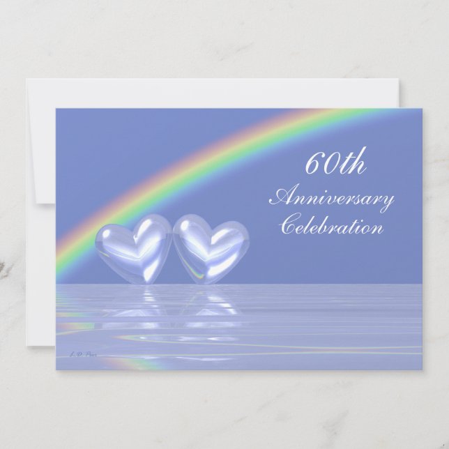 Invitación Corazones de Diamante 60 Aniversario (Anverso)