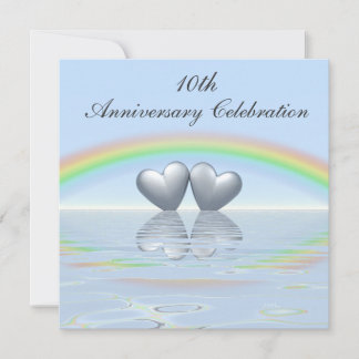 Invitación Corazones de hojalata del 10º aniversario