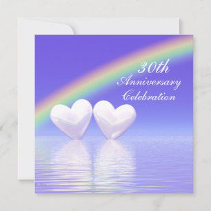 Invitación Corazones de perla del 30 aniversario