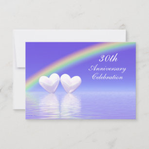 Invitación Corazones de perla del 30 aniversario