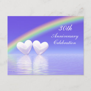 Invitación Corazones de perla del 30 aniversario