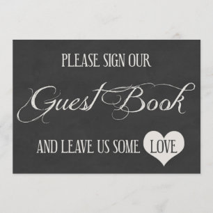 Invitación Corazones de Pizarra de Boda   Libro de Invitados