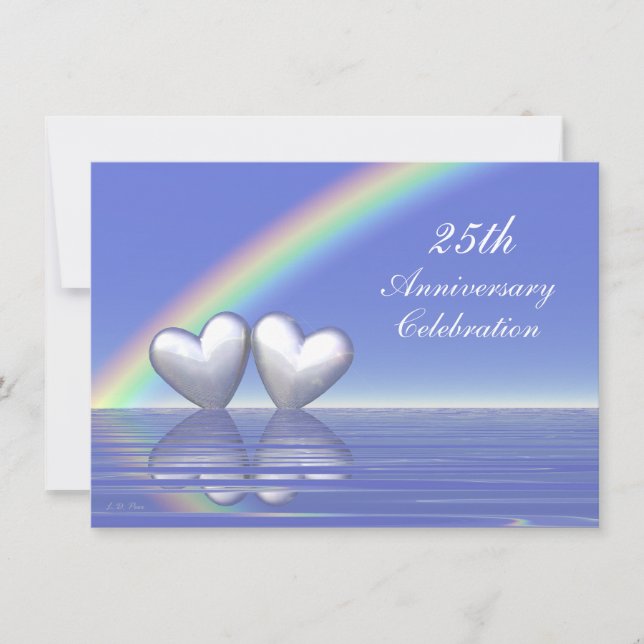Invitación Corazones de Plata 25 Aniversario (Anverso)