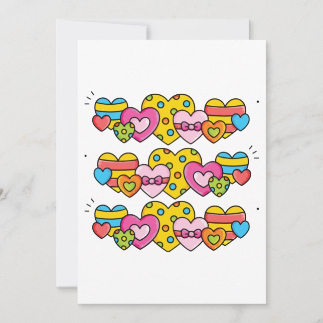 Invitación Corazones de San Valentín (Anverso)