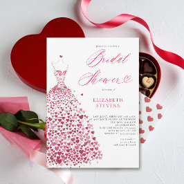 Invitación Corazones de San Valentín Vestidos Elegantes Moda 