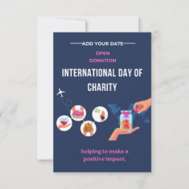 Invitación Corazones dorados: Día Internacional de la Caridad