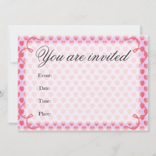 Invitación Corazones elegantes