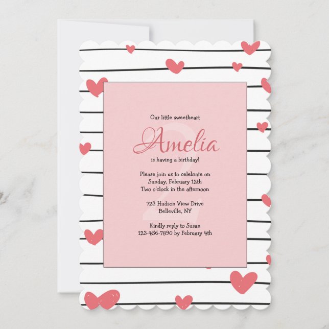 Invitación Corazones en Abundancia (Anverso)