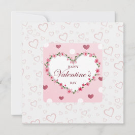 Invitación Corazones Florales de Rosa Rosa Regalos del Día de