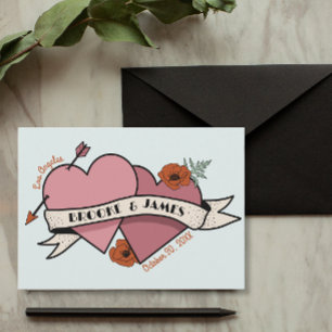 Invitación Corazones guardar El Boda de fechas