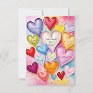 Invitación Corazones juguetones