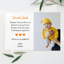 Corazones naranjas Serás Mi Padrino Con Foto