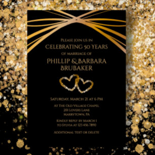 Invitación Corazones Originales Elegantes Personalizados para