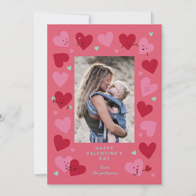 Invitación Corazones ricas divertidas (Anverso)