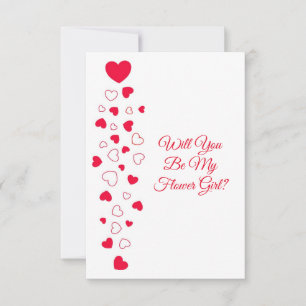 Invitación Corazones Rojos Día de San Valentín Florista Boda