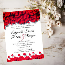 Invitación Corazones rojos elegantes