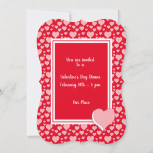 Invitación Corazones rojos rosados románticos Foto de XOXO Va
