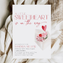 Corazones rojos Valentine Baby Shower Love Post