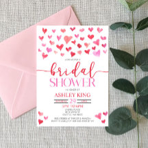 Corazones rojos Valentine Bridal Shower