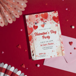 Invitación Corazones románticos | FIESTA EL DÍA DE SAN VALENT
