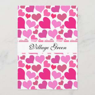 Invitación Corazones rosados bonitos para Bachelorette o la