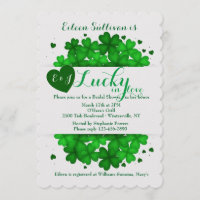 Invitación Corazones y Tréboles