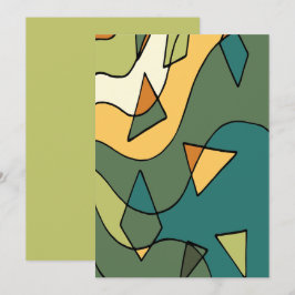 Invitación Corbata con diseño abstracto vintage dibujado a ma