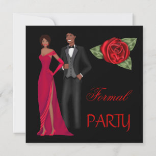 Invitación Corbata negra de vestir negro Fiesta formal