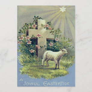 Invitación Cordero de la Cruz Cristiana Estrella