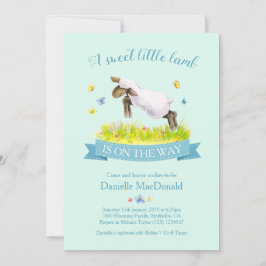 Invitación Cordero primaveral que salta las tiernas invitacio