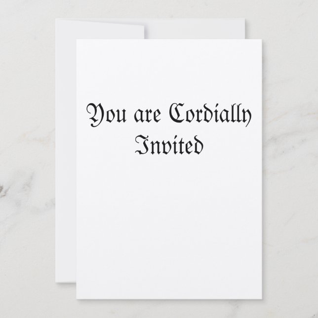 Invitación Cordialmente le invitan (Anverso)