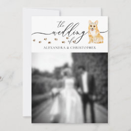 Invitación Corgi puppy Boda Foto