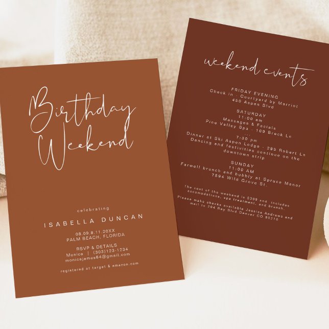 Invitación CORIANDER Boho Cumpleaños Fin de semana Invitati (Subido por el creador)