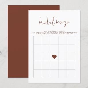 Invitación CORIANDER Boho Juego de Bingo de ducha de color ro
