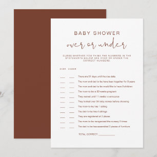 Invitación CORIANDER Boho Rust Bajo Juego De Baby Shower
